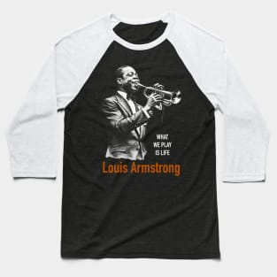 Louis Armstrong silhouette Baseball T-Shirt